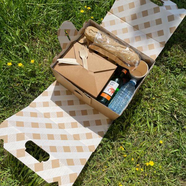 Barbeque picknickbox van karton