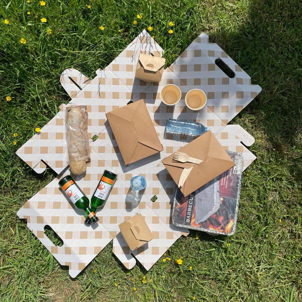 Boîte à barbecue jetable en carton